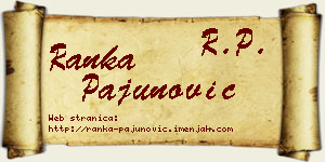 Ranka Pajunović vizit kartica